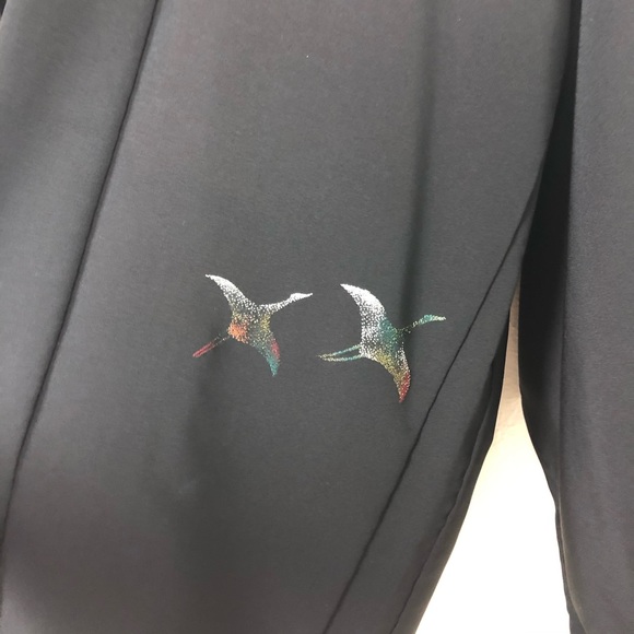 Vintage Kimono w/ Rainbow Crane Bird Interior - Picture 3 of 7